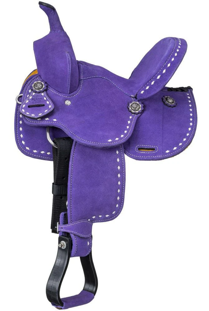 King Series Youth Stratford Suede Barrel Saddle - Buy Pet Shop