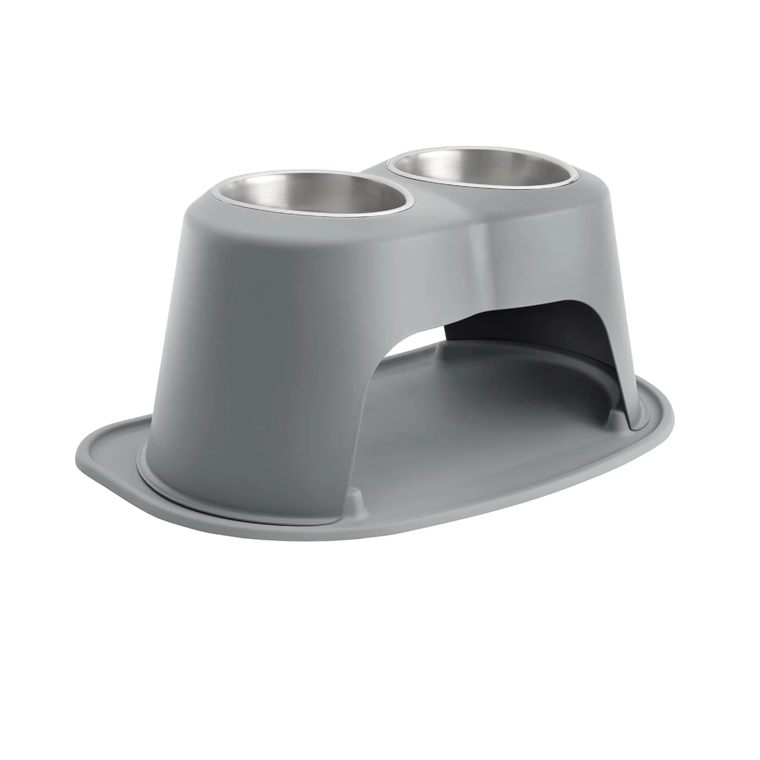 WeatherTech Double High Pet Feeding System, Stainless Steel - Buy Pet Shop