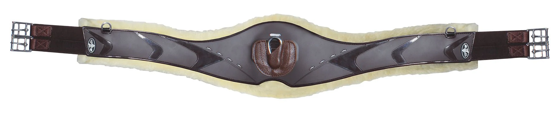 Professional's Choice Fleece Contoured Jump Girth, Chocolate - Buy Pet Shop