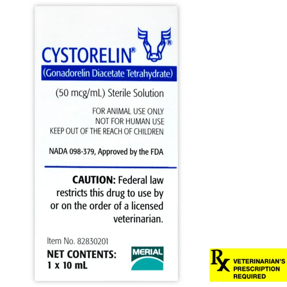 Rx Cystorelin (gonadorelin diacetate tetrahydrate) Solution Vial for Cattle - Buy Pet Shop