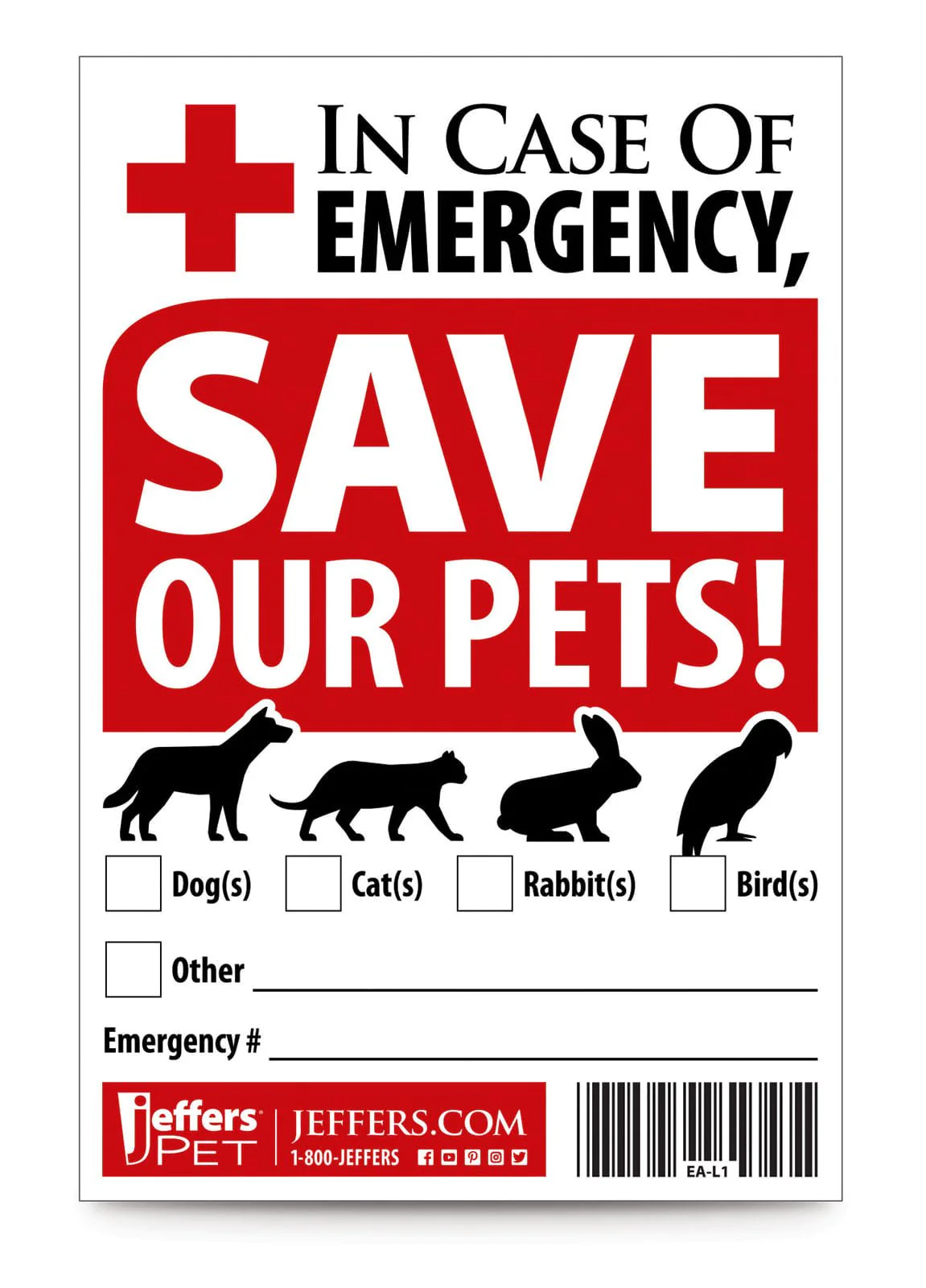 Emergency Pet Rescue Sticker for Homes - Buy Pet Shop