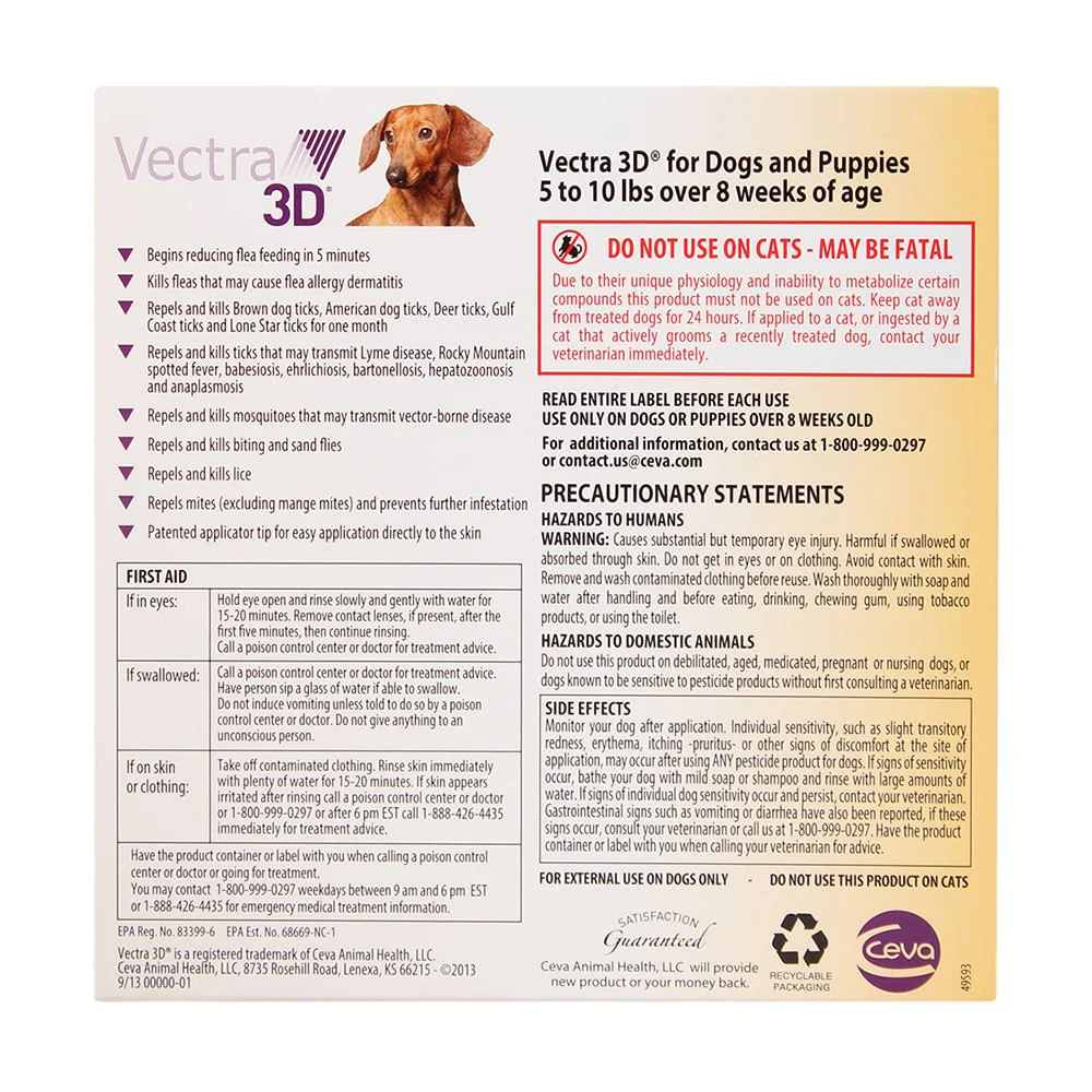 Vectra 3D Flea & Tick Spot Treatment for Dogs - Buy Pet Shop
