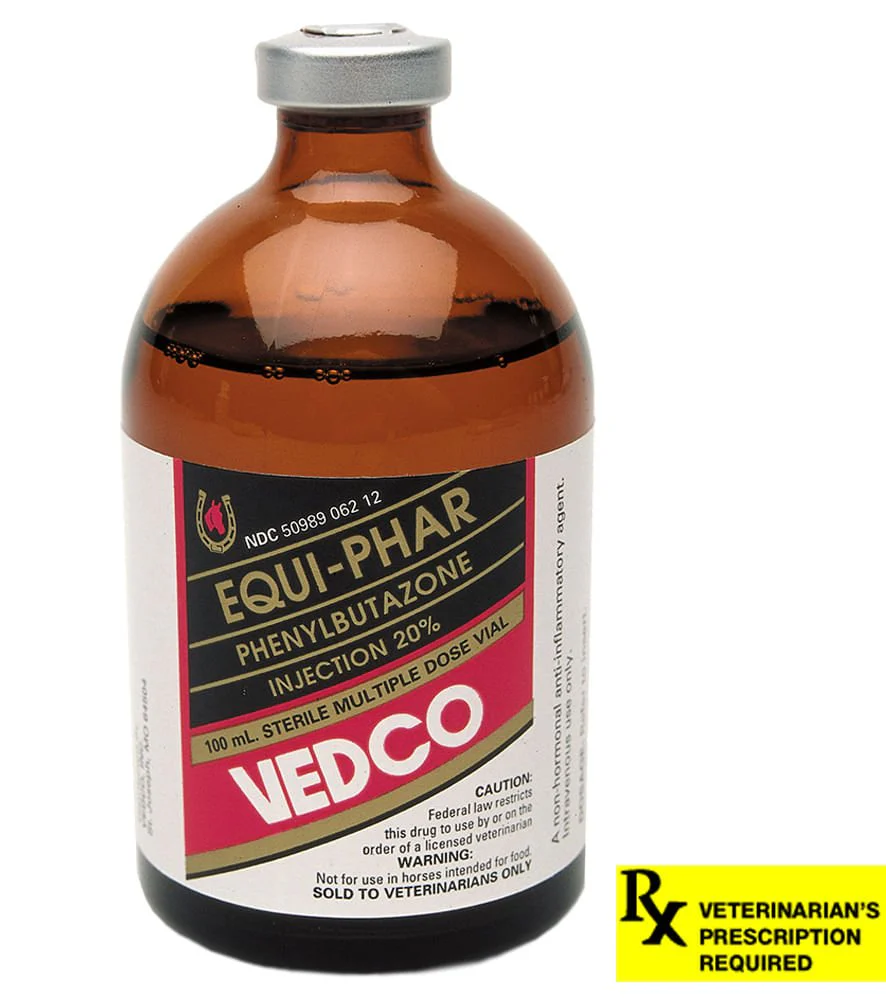 Rx Equi-Phar (phenylbutazone) 20% Injection for Horses, 100 mL - Buy Pet Shop