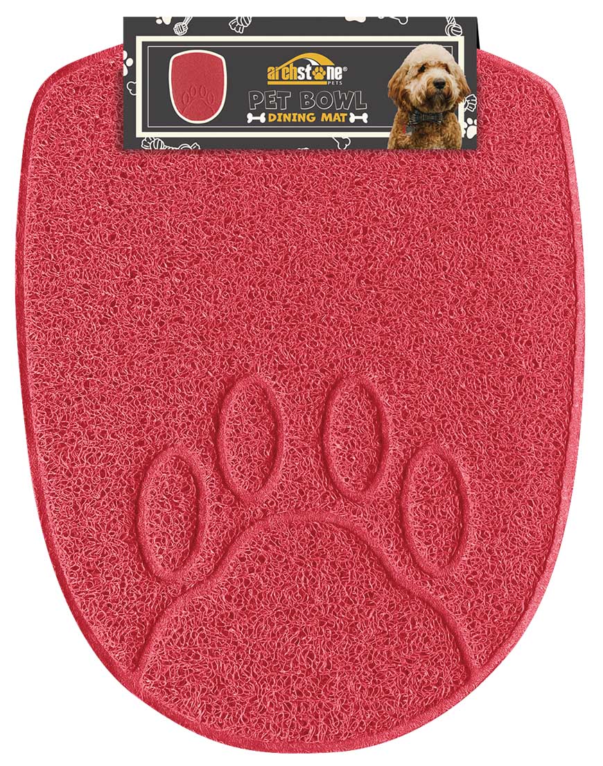 Pet Bowl Dining Mat Red Shield - Buy Pet Shop
