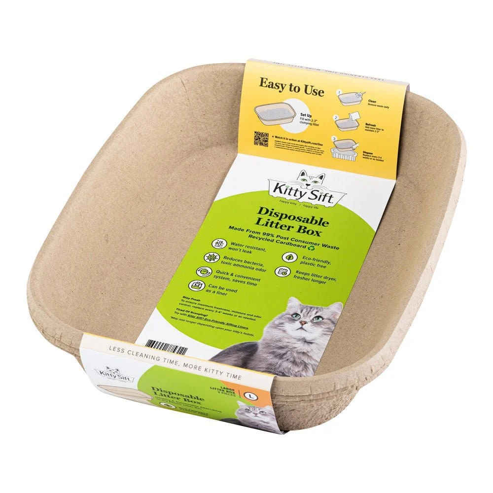 Kitty Sift Large Litter Box, Pack of 1 (Single Unit Litter Box) - Buy Pet Shop