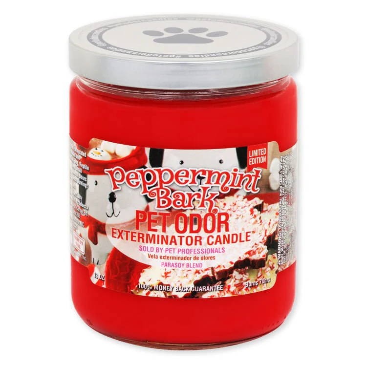 Pet Odor Exterminator Candle, Peppermint Bark, 13 oz - Buy Pet Shop