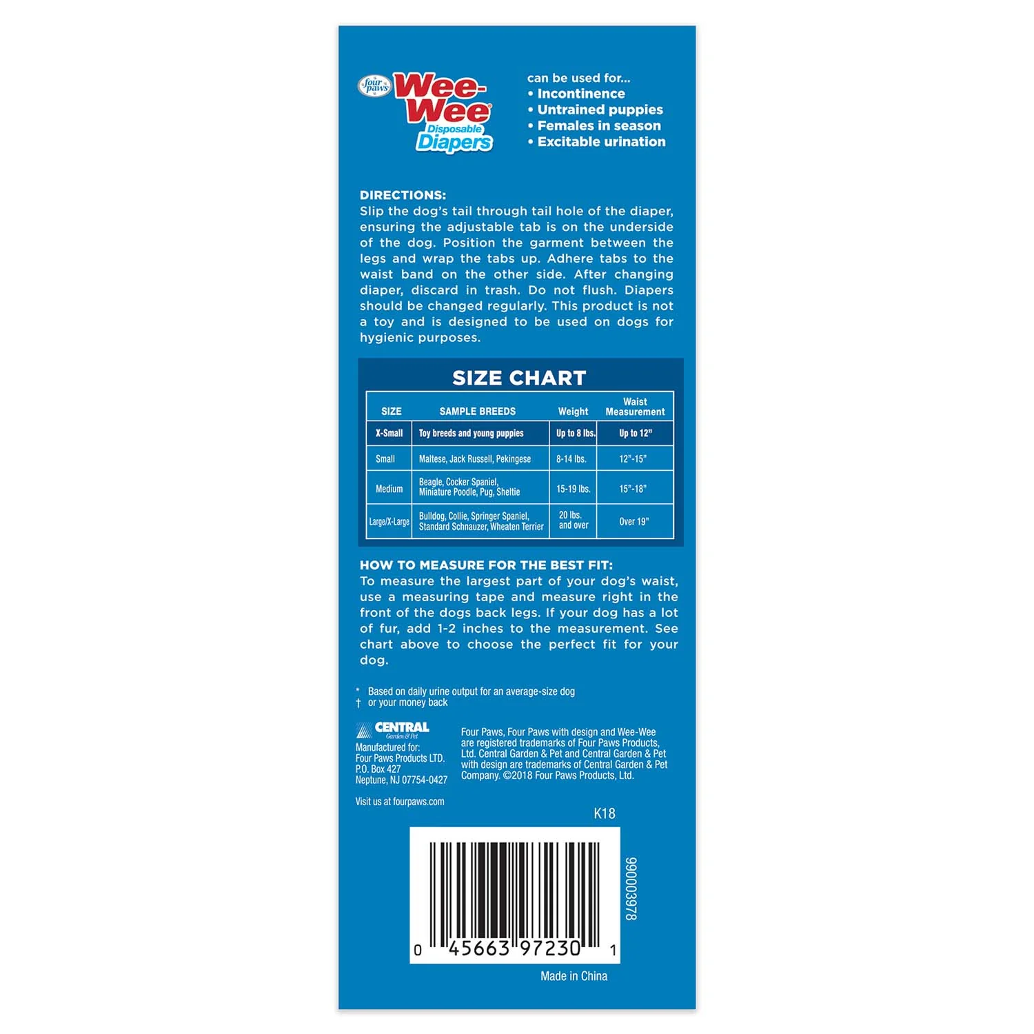 Wee-Wee Disposable Dog Diapers - Buy Pet Shop