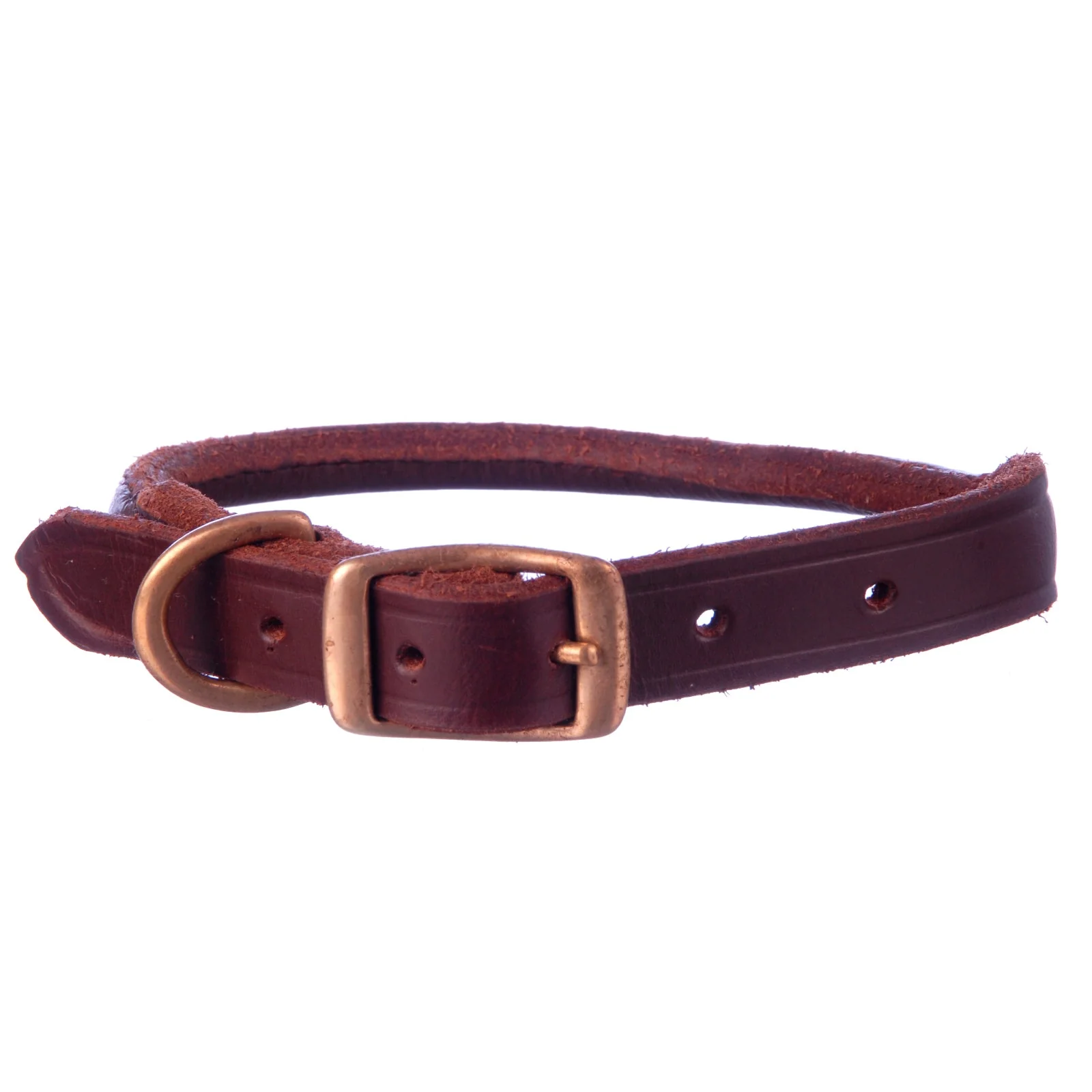Rolled Leather Dog Collars, 3/4