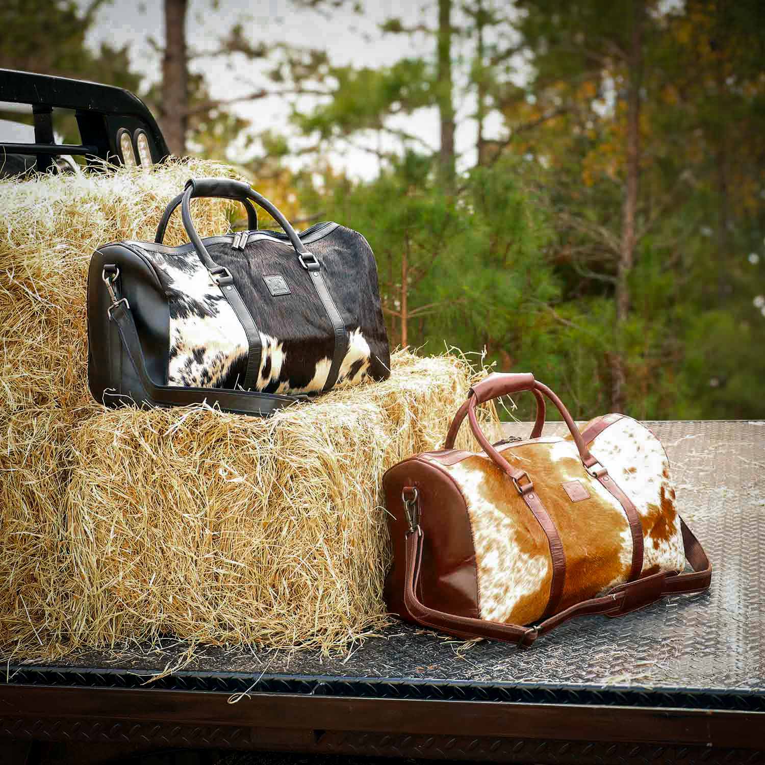 Cowhide Overnight Duffel Bag - Buy Pet Shop