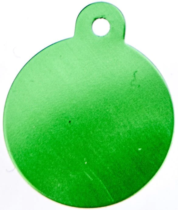Large Circle Custom Personalized Dog Tag, Lime Green - Buy Pet Shop
