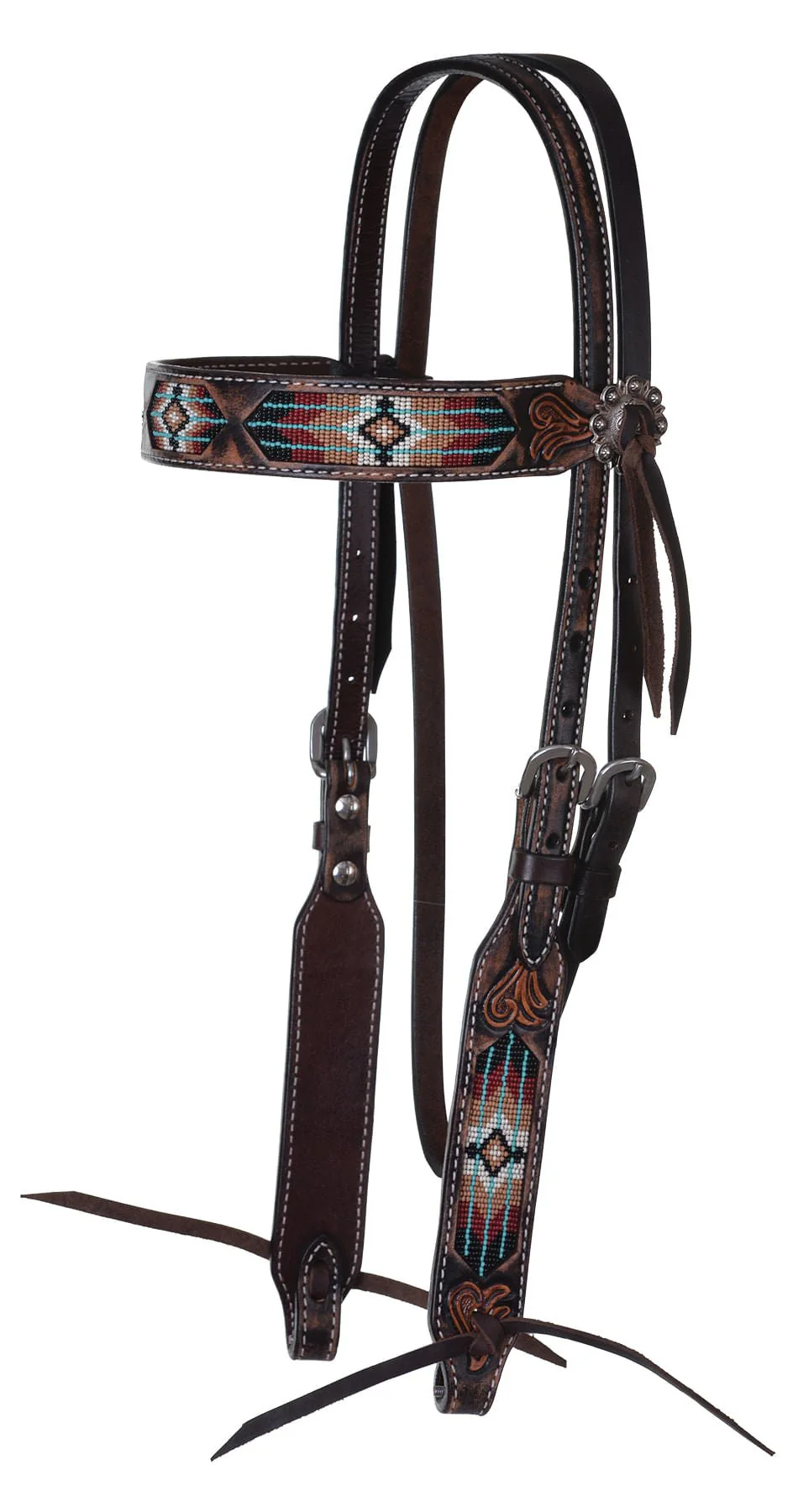 Circle Y Beaded Southwest Browband Headstall - Buy Pet Shop