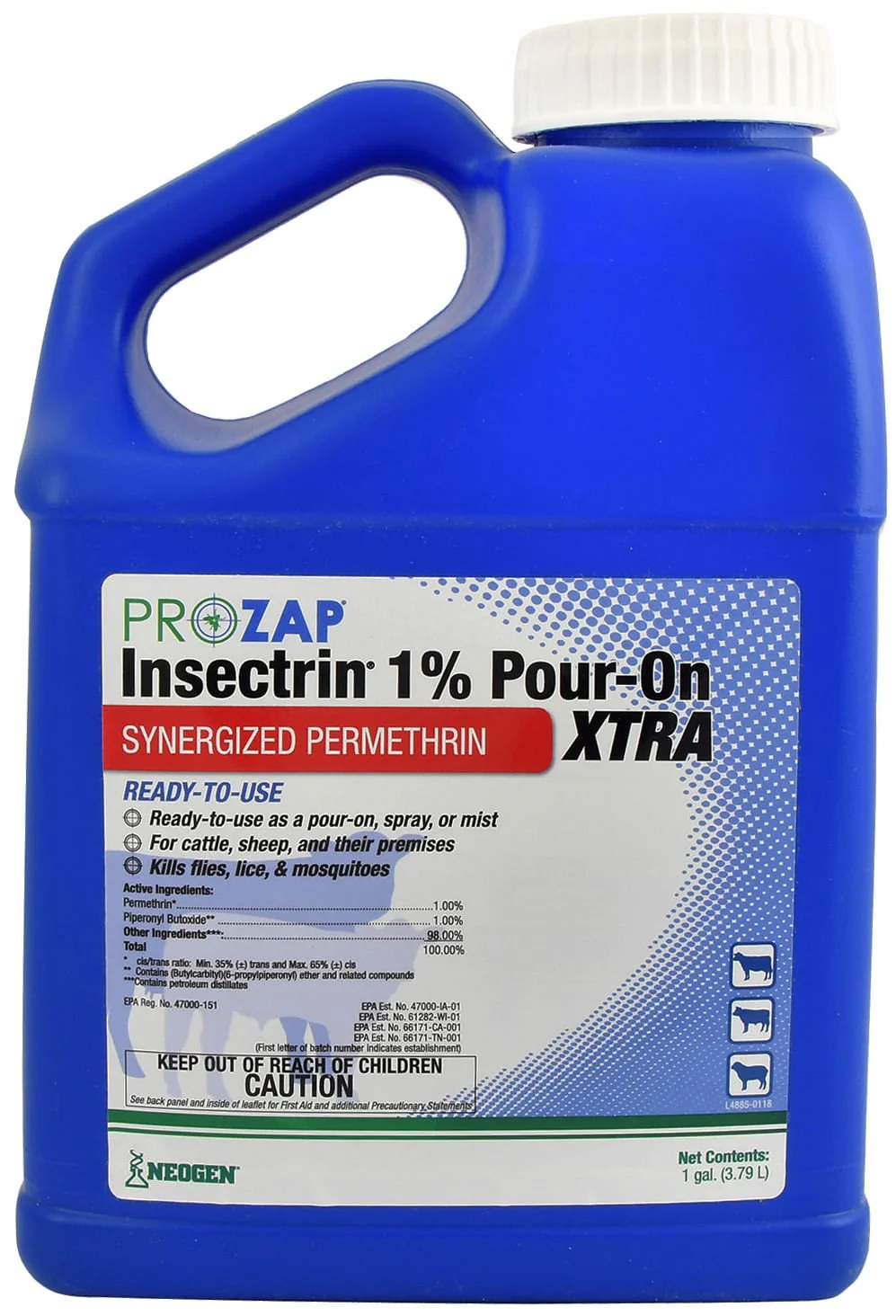 Prozap Insectrin 1% Pour-On Xtra, Gallon - Buy Pet Shop