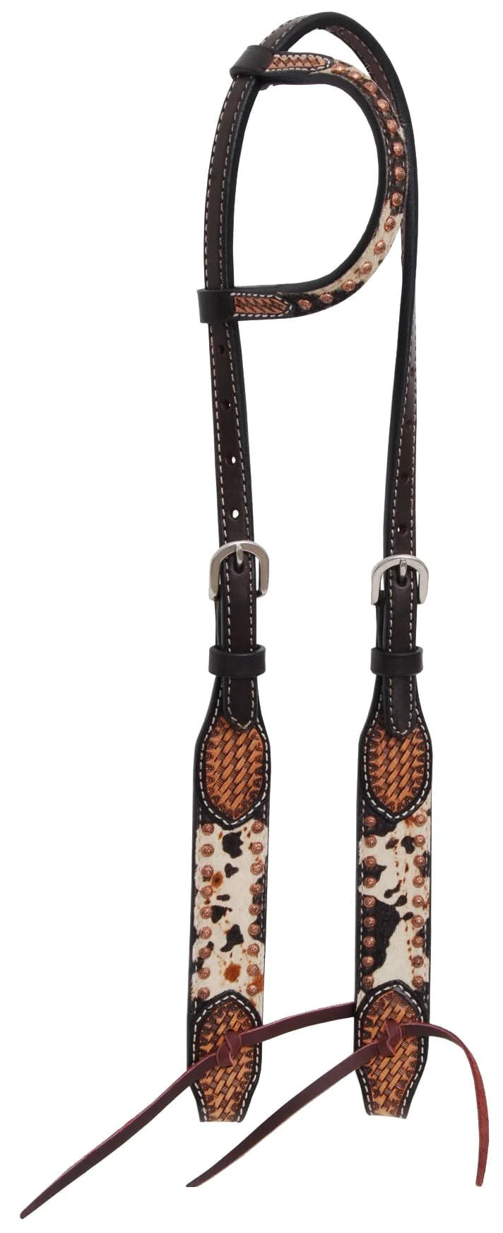 Rafter T Peppered Hide Single Ear Headstall - Buy Pet Shop
