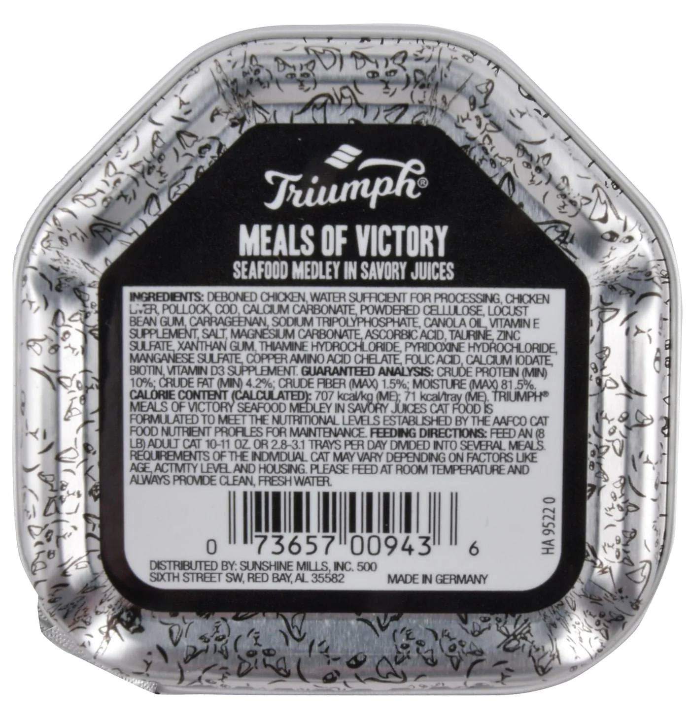 Triumph Meals of Victory Seafood Medley in Savory Juices Cat Food - Buy Pet Shop