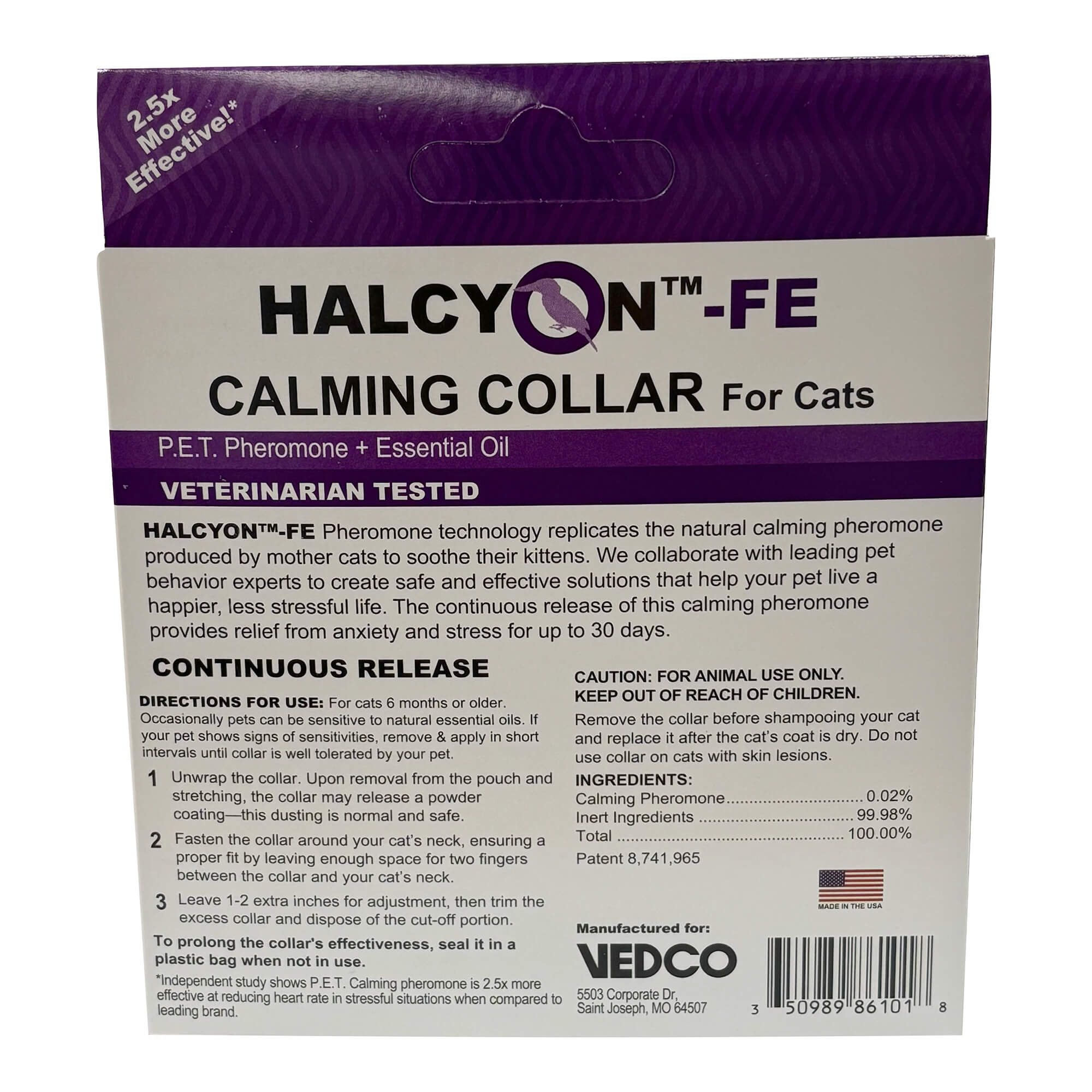 Halcyon FE Calming Collar for Cats - Buy Pet Shop