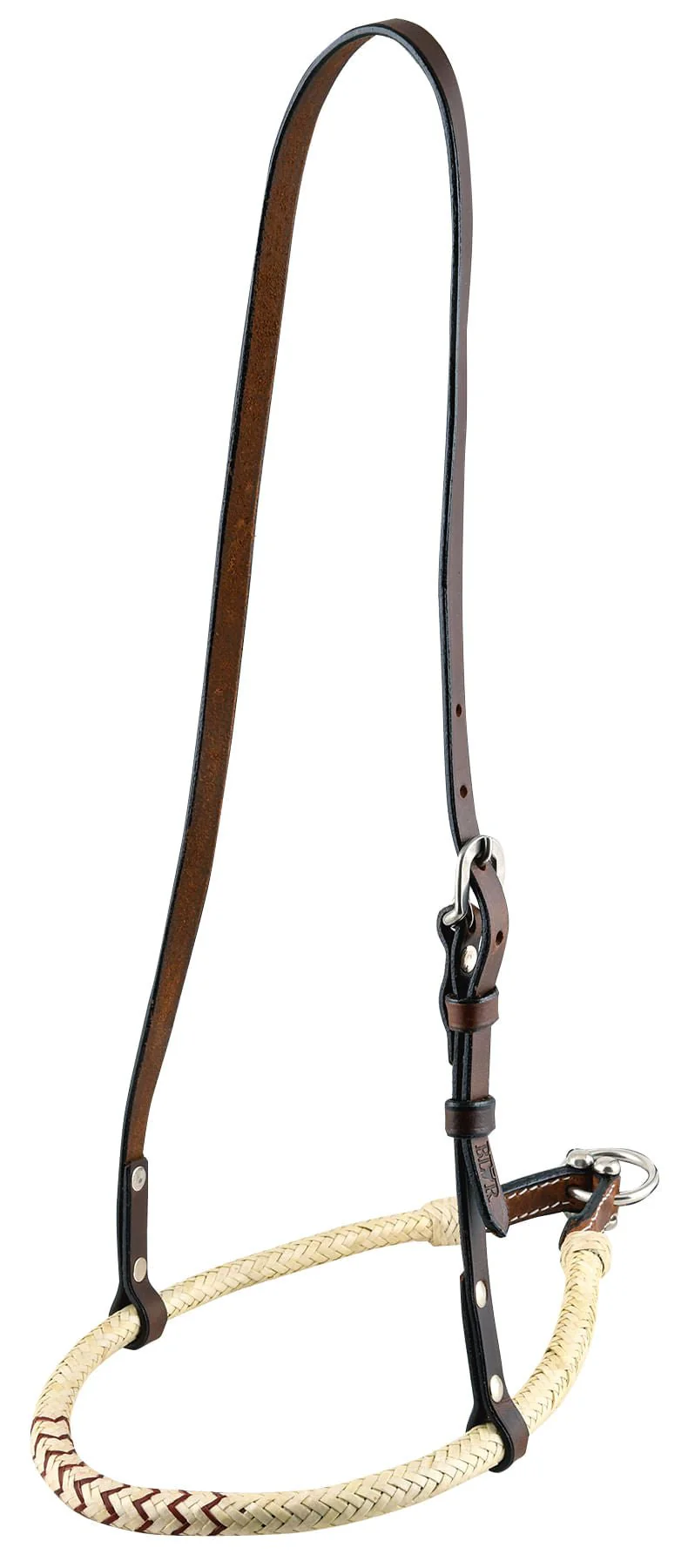 Buffalo Leather Rolled Rawhide Noseband for Horses w/ Stainless Steel Hardware - Buy Pet Shop