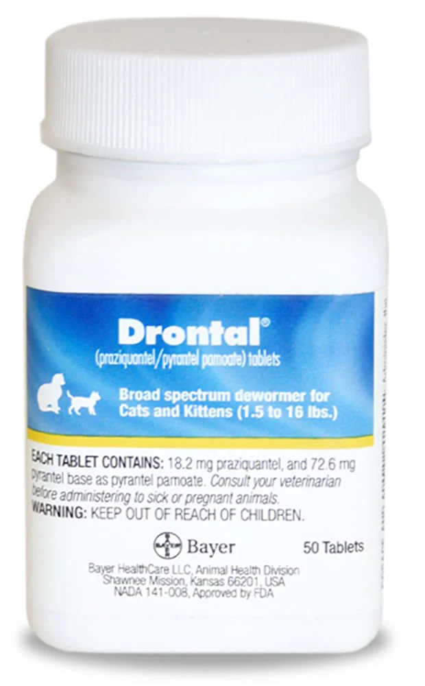 Drontal Broad Spectrum Dewormer, 50 Tablets - Buy Pet Shop