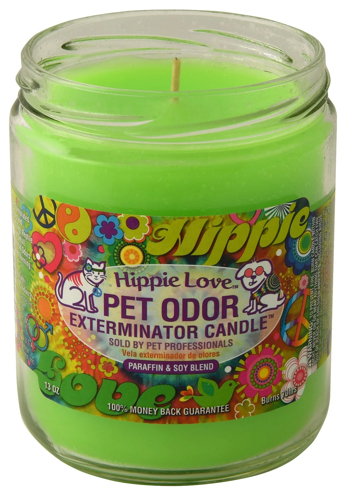 Pet Odor Exterminator Candle, Hippie Love, 13 oz - Buy Pet Shop