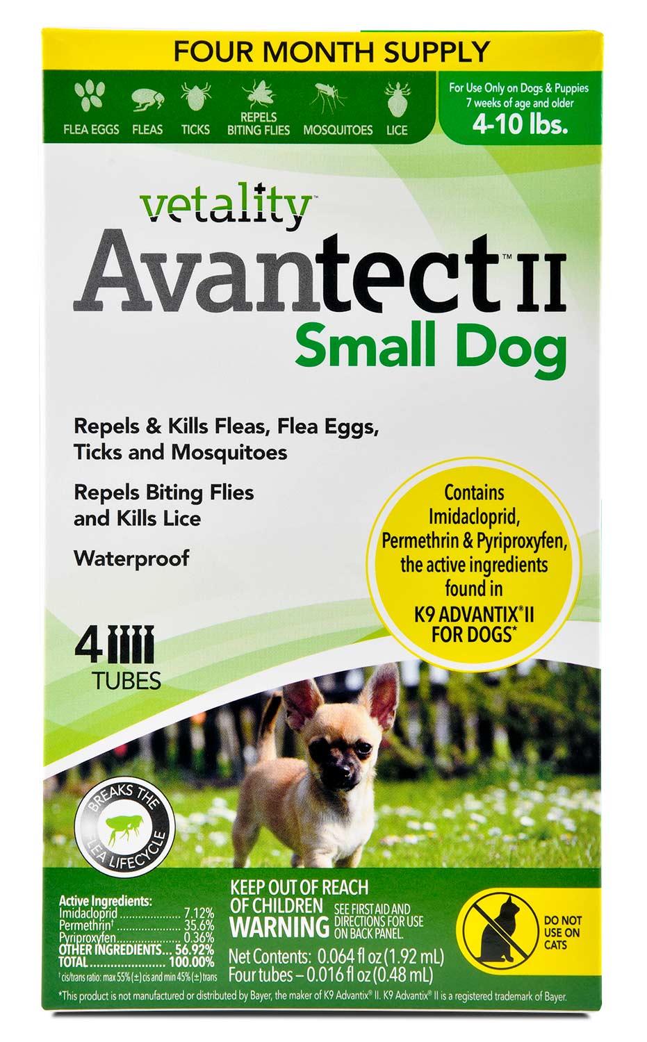 Vetality Avantect II Flea & Tick Topical for Dogs, 4 pk - Buy Pet Shop