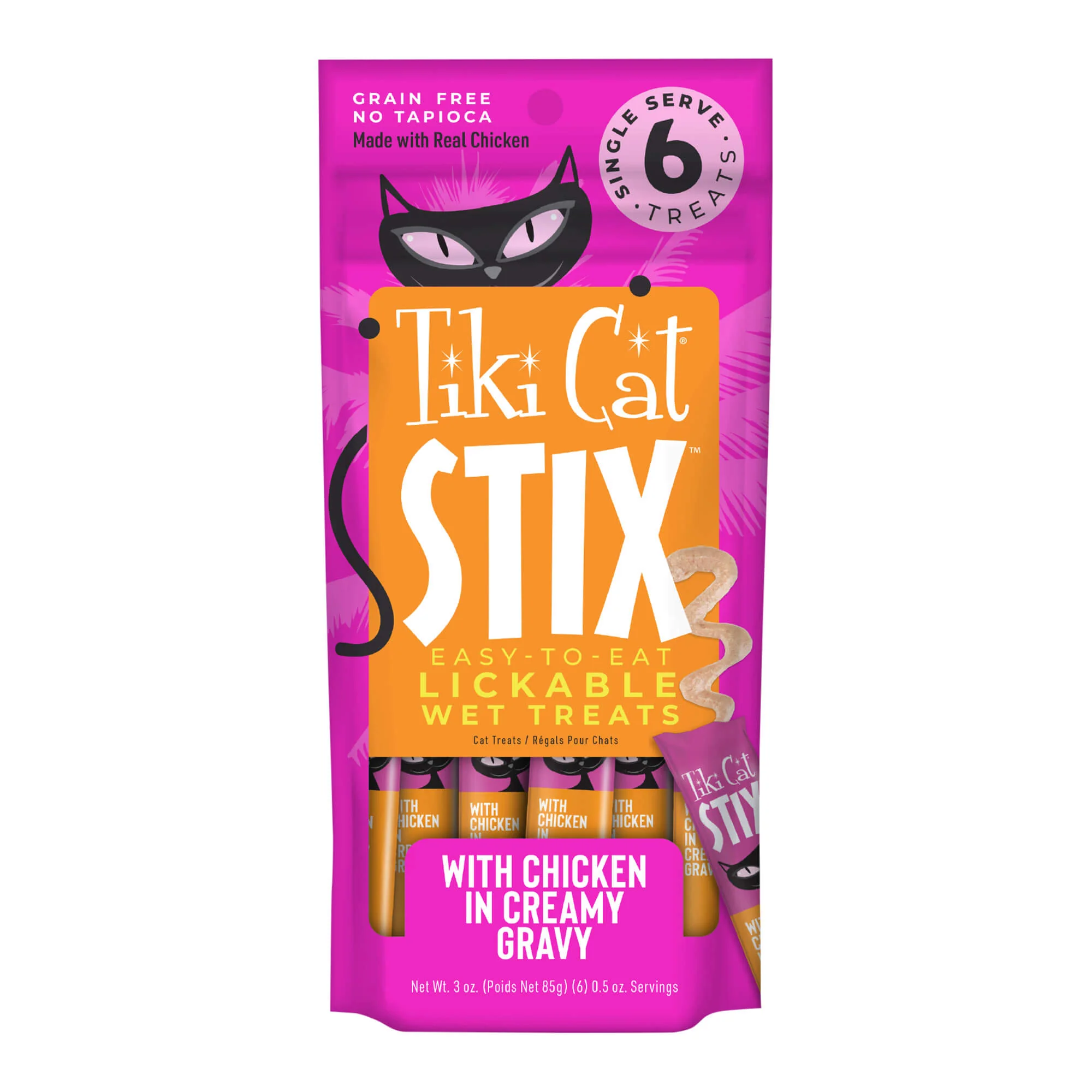 Tiki Cat Stix Wet Cat Treats, Chicken, Case of 12 (6 ct) - Buy Pet Shop