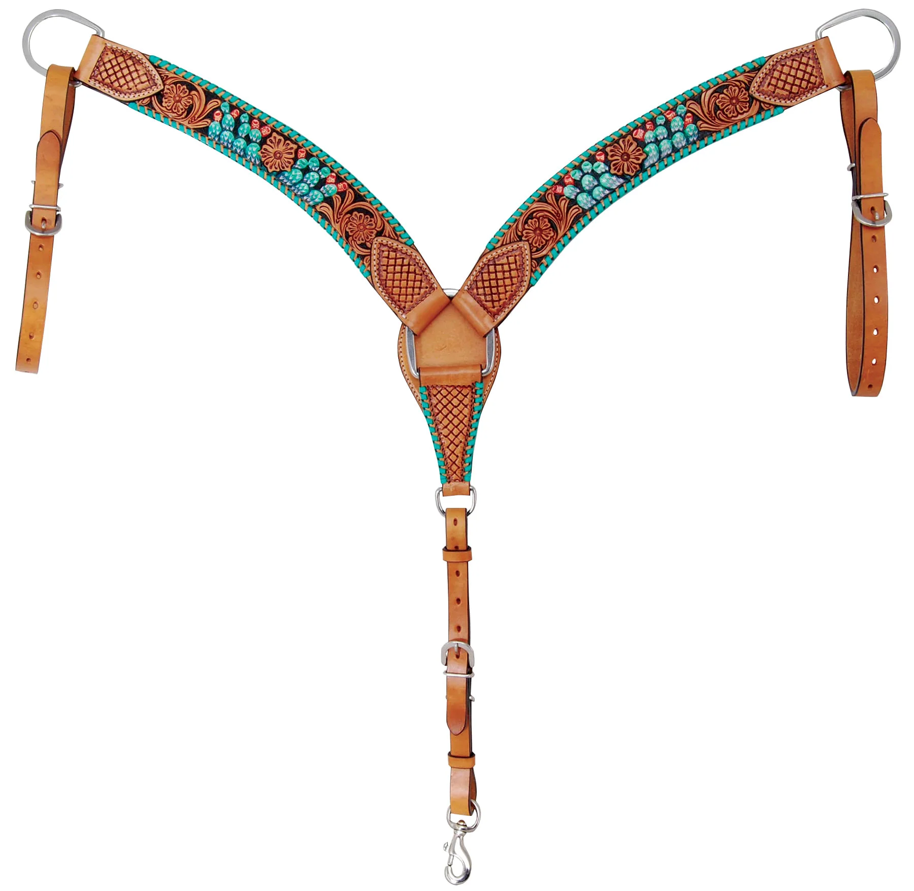 Rafter T Painted Cactus Breast Collar, Horse - Buy Pet Shop