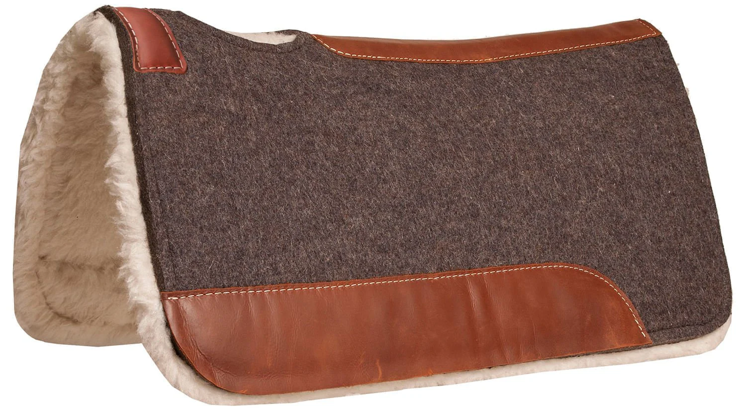 Blue Horse 100% Wool Contoured Saddle Pad with Fleece Bottom - Buy Pet Shop