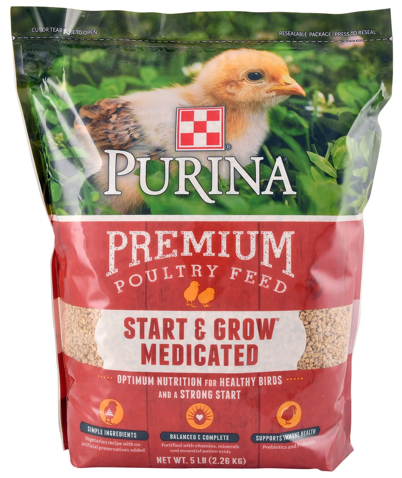 Purina Start & Grow AMP Medicated Poultry Feed Crumbles - Buy Pet Shop