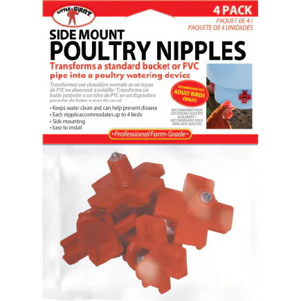 Poultry Nipples, 4 pk, Red - Buy Pet Shop