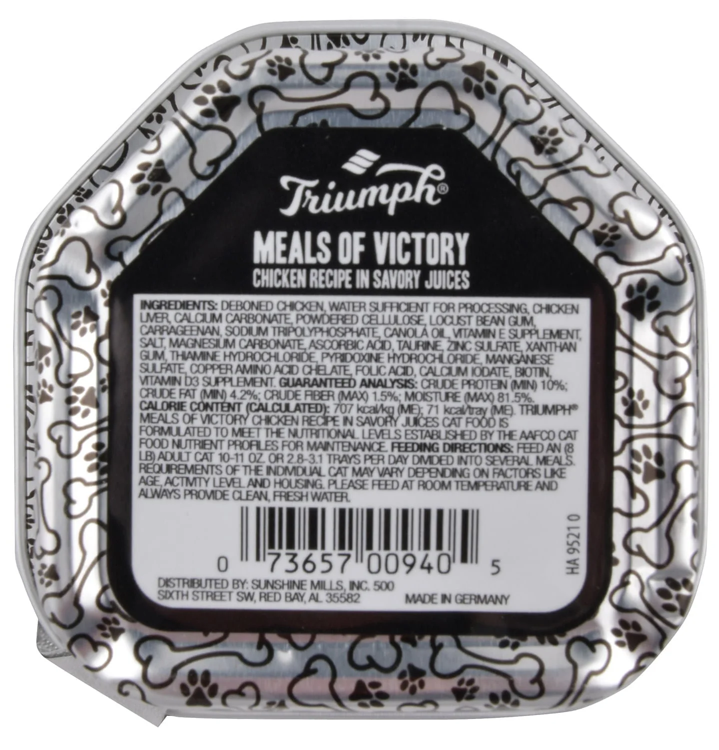 Triumph Meals of Victory, Chicken Recipe in Savory Juices Dog Food - Buy Pet Shop