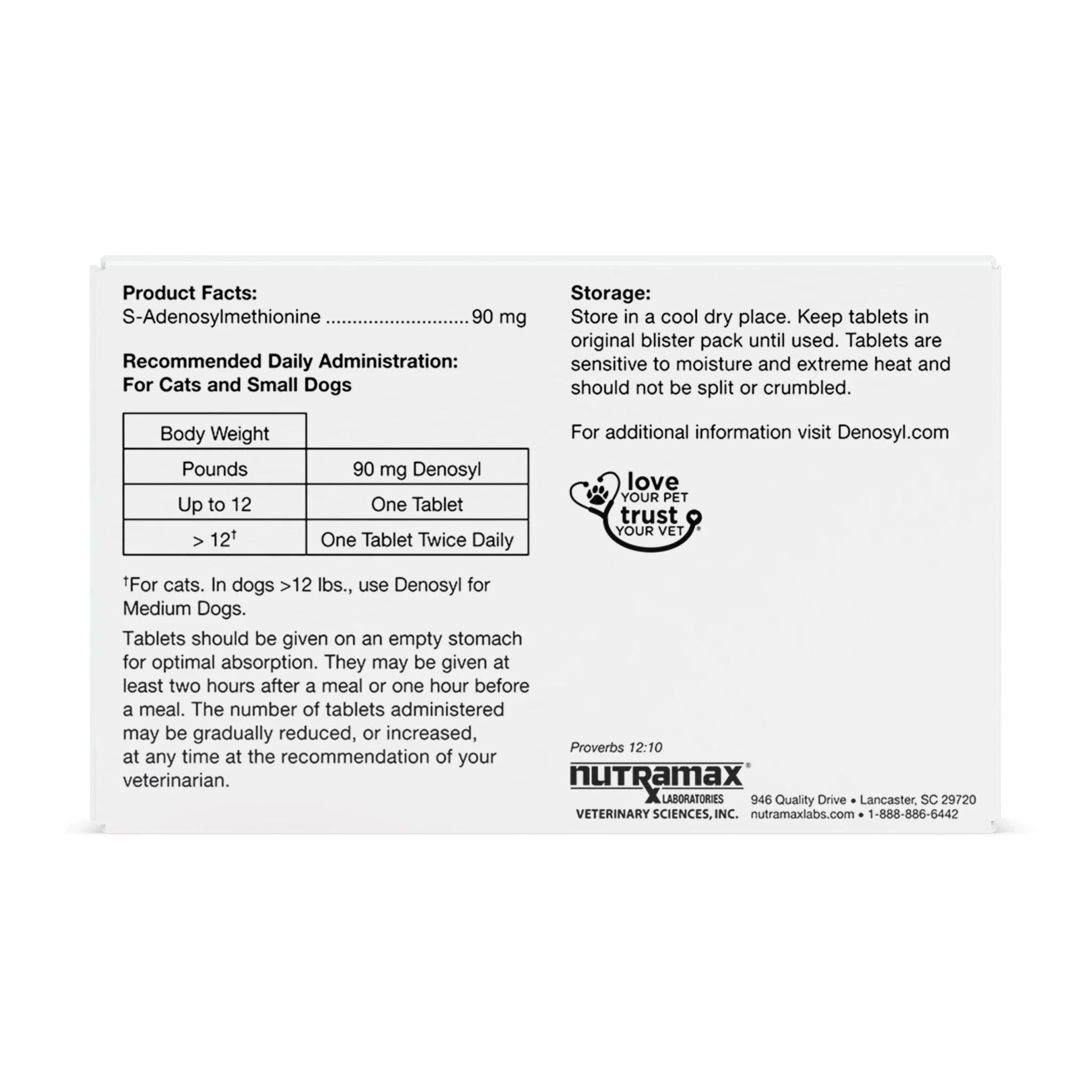 Nutramax Denosyl Liver and Brain Health Supplement - Buy Pet Shop