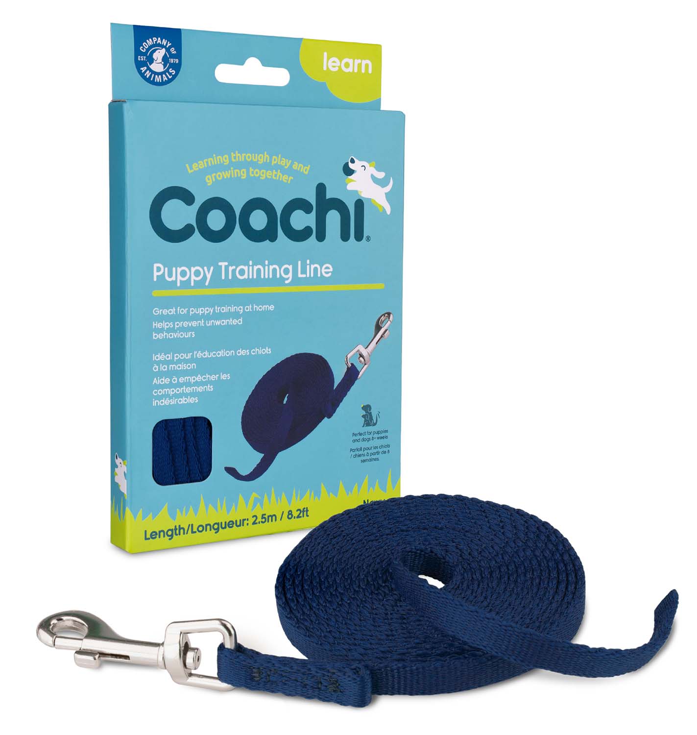 Coachi Puppy Training Line, Navy, 2.5m - Buy Pet Shop