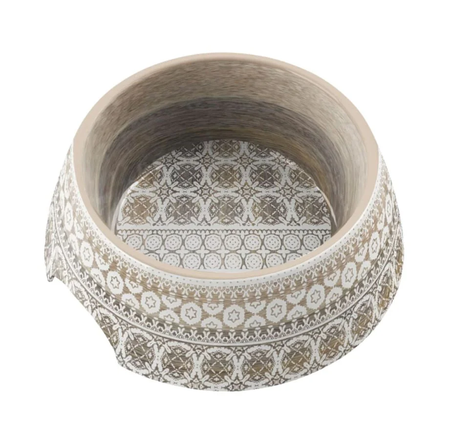 Moroccan Wood Double Wall Bowl - Buy Pet Shop