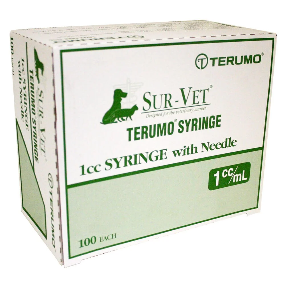 Terumo SUR-VET Syringe with Needle,  100 count - Buy Pet Shop
