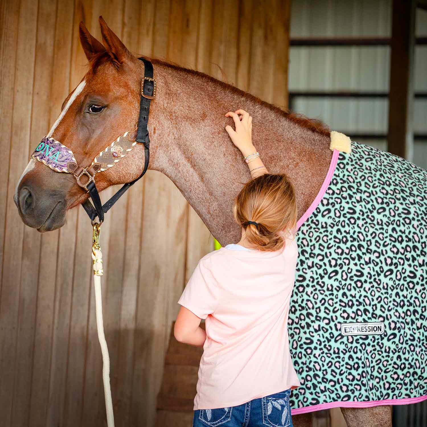 Expression Standard Neck Fleece Horse Cooler, Party Cheetah - Buy Pet Shop