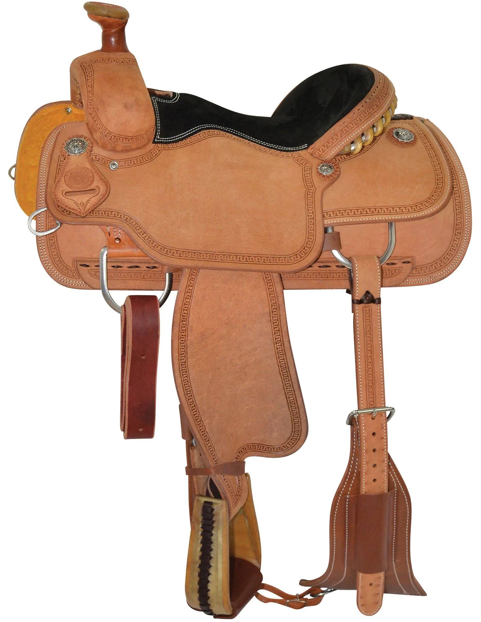 Circle Y Guthrie Select Roping Saddle, Wide, Roughout - Buy Pet Shop