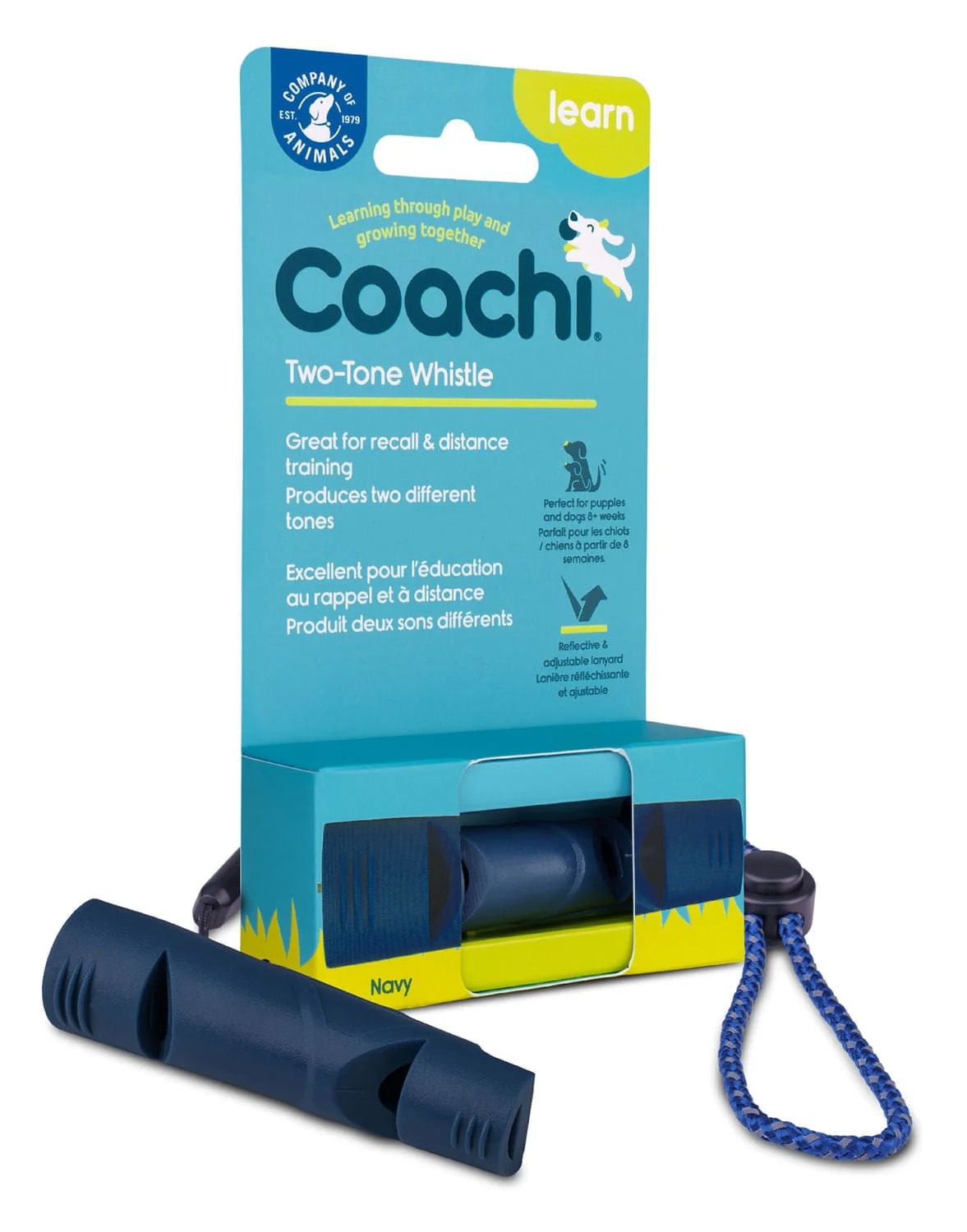 Coachi Two-Tone Dog Whistle, Navy - Buy Pet Shop