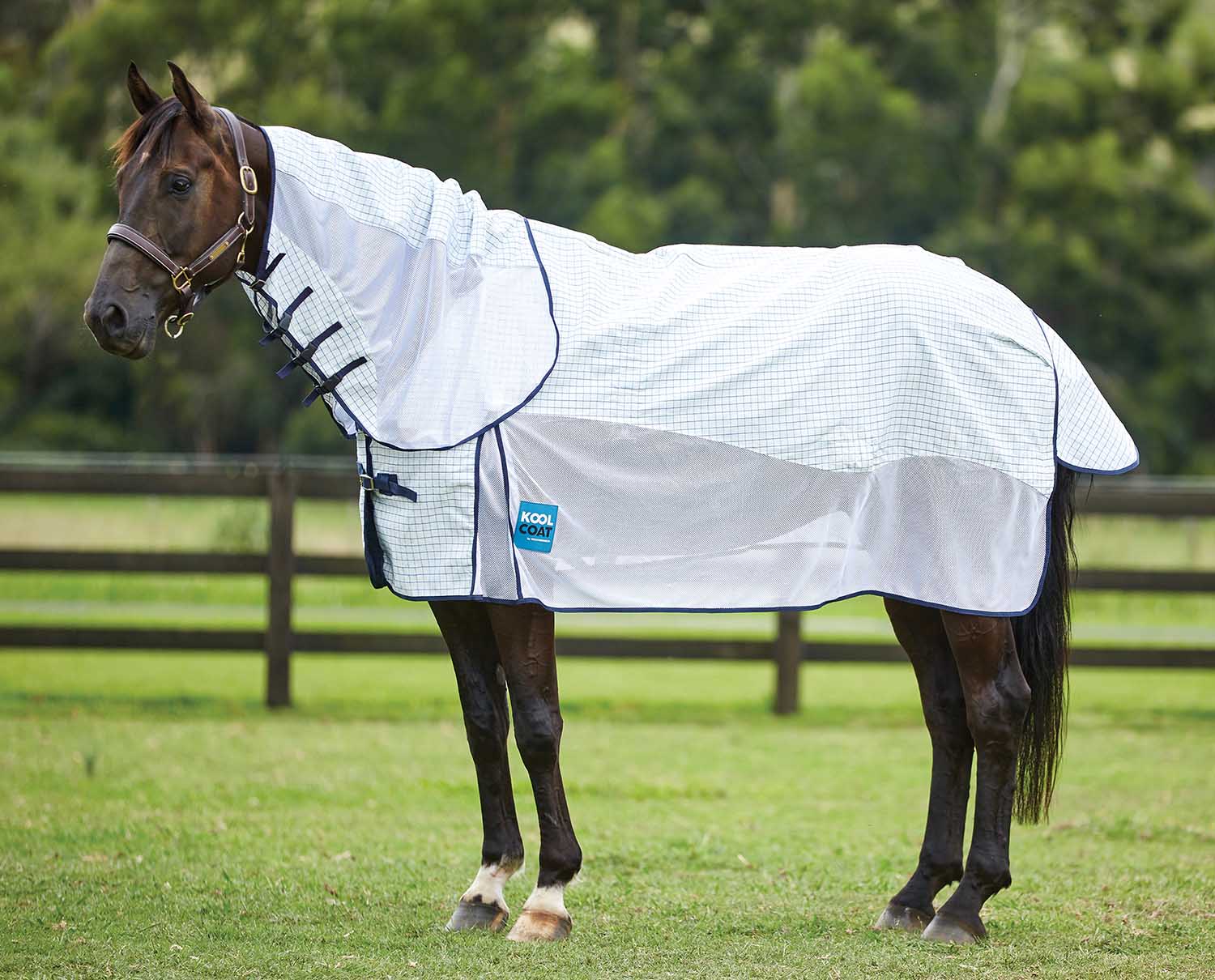 Kool Coat Airstream with Hidden Surcingle III Detach-A-Neck Horse Fly Sheet - Buy Pet Shop
