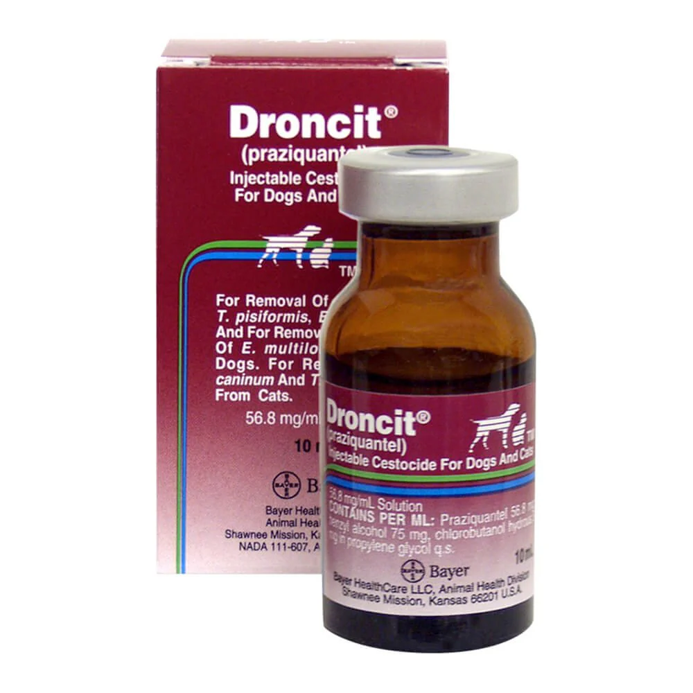 Rx Droncit (praziquantel) Injectable Cestocide for Dogs & Cats - Buy Pet Shop
