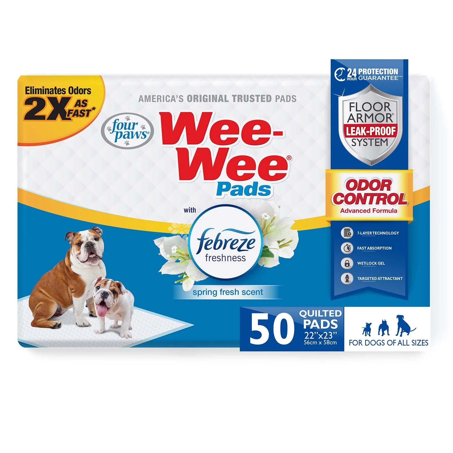 Wee-Wee Odor Control Dog Training Pads with Febreze Freshness - Buy Pet Shop