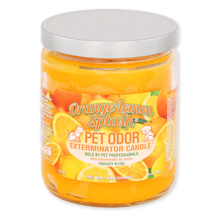 Pet Odor Exterminator Candle, Orange Lemon Splash, 13 oz - Buy Pet Shop
