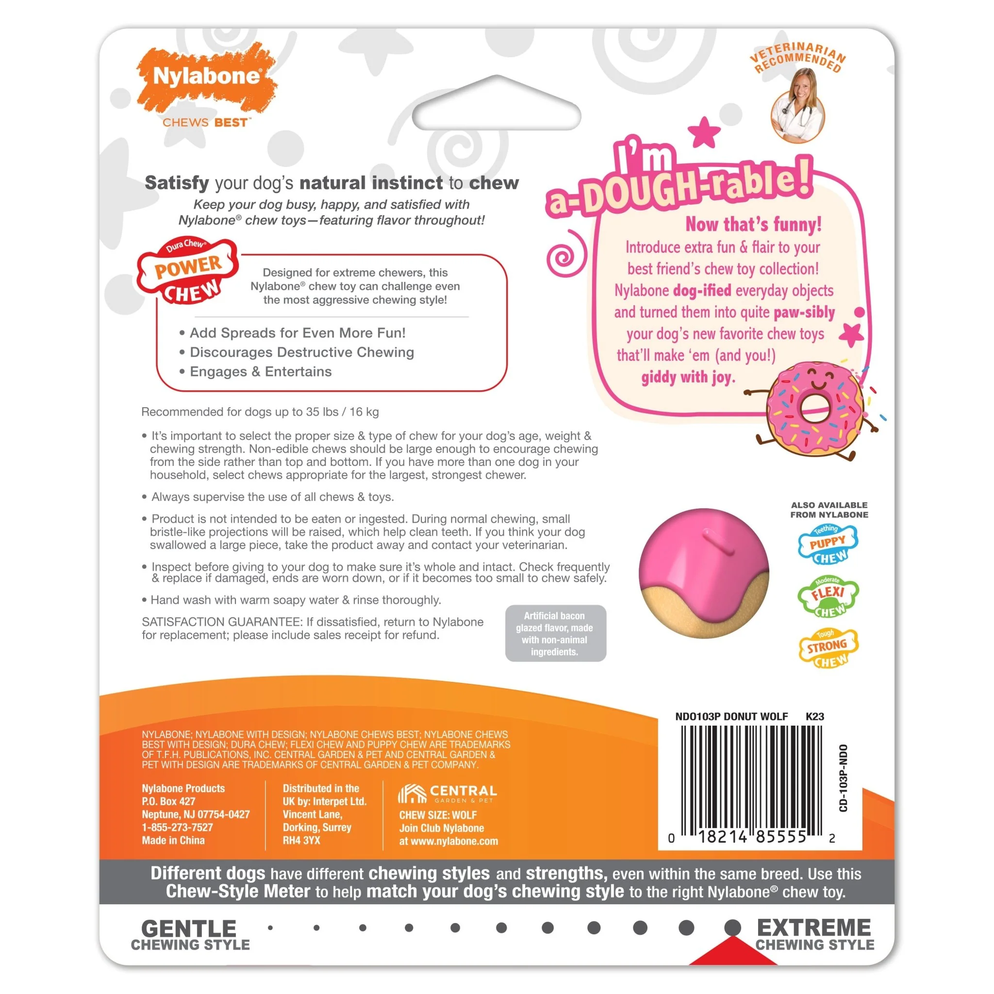 Power Chew Donut Dog Toy, Bacon Glazed - Buy Pet Shop