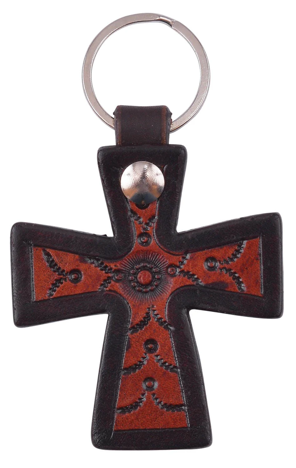 Circle Y Cross Key Chain, Tooled - Buy Pet Shop
