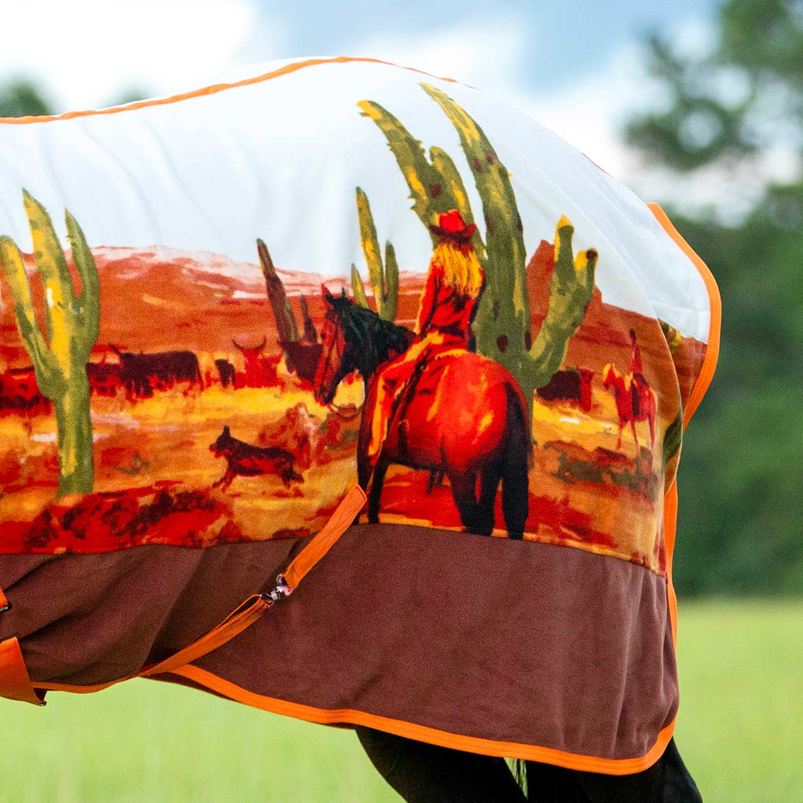 Expression Standard Neck Fleece Horse Cooler, Cattle Drive - Buy Pet Shop
