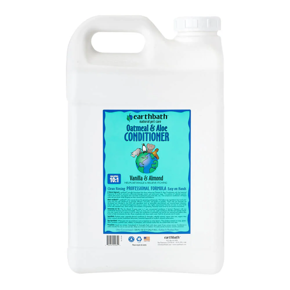 EARTHBATH Oatmeal & Aloe Conditioner, Vanilla Almond Scent - 320 oz (2.5 Gal) - Buy Pet Shop