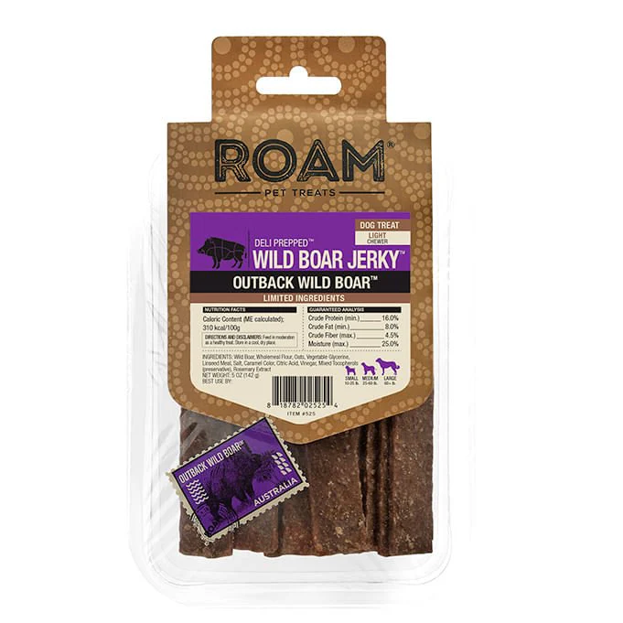 Roam Dog Treats Wild Boar Jerky, 5 oz - Buy Pet Shop