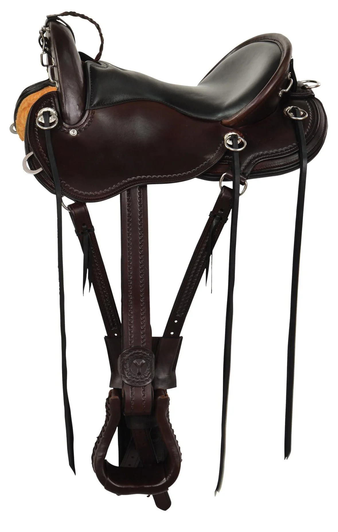 Julie Goodnight Cascade Crossover Trail Saddle, Wide, Walnut - Buy Pet Shop