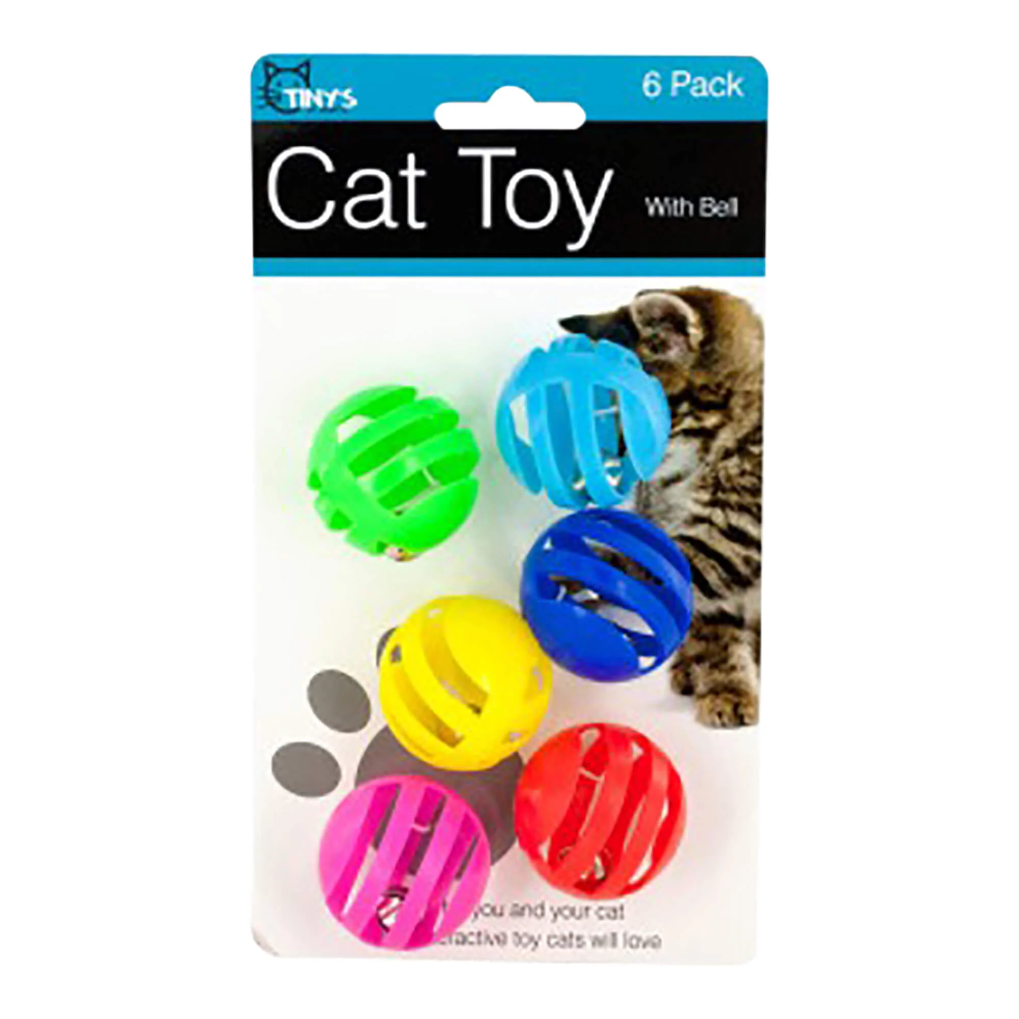 Balls with Bells Cat Toys Set, Assorted, 6 pk - Buy Pet Shop