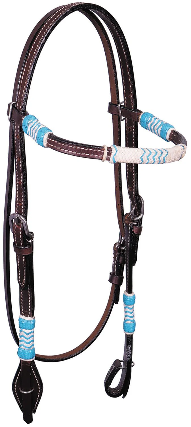 Buffalo Leather Sante Fe Browband Headstall, Full Size - Buy Pet Shop
