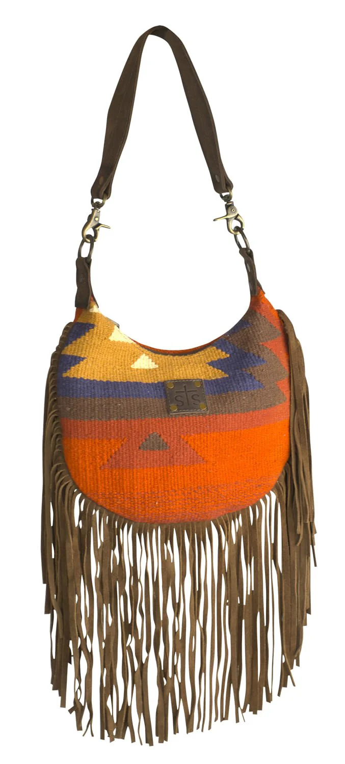 STS Crimson Sun Nellie Western Fringe Leather Trim Purse - Buy Pet Shop